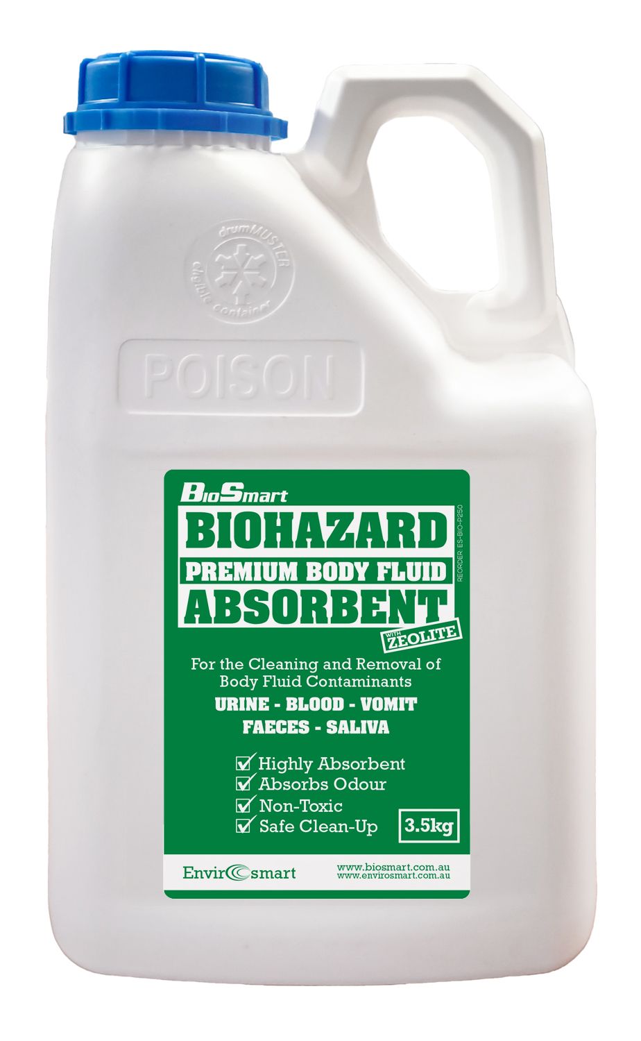 BioSmart BioHazard Premium Absorbent Powder- 3.5kg Jug