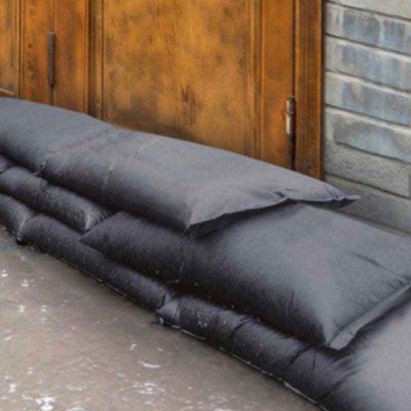 Quick and easy alternative to sandbags. Ready to use. Self-activates in fresh water.Multiple bags can be positioned or stacked to create a barrier to block or divert water. Can be used indoors under leaking ceilings or appliances. Lightweight and compact, low storage footprint. No sand required. Non-toxic and environmentally friendly. Not suitable for saltwater. Made in Australia