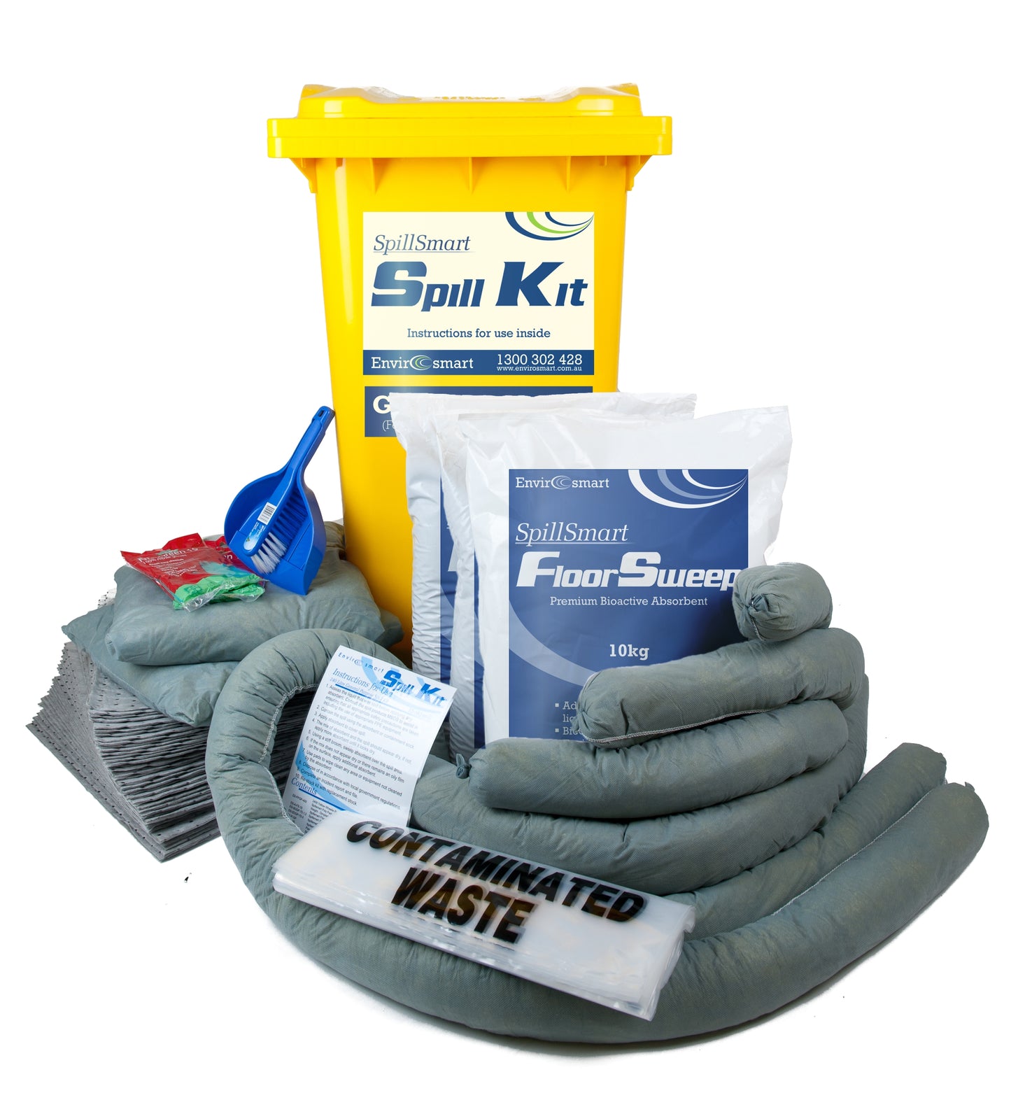 SpillSmart Spill Kit 240L General Purpose Wheelie Bin